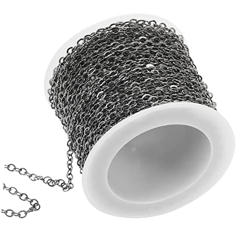 NUSITOU Halsketten Kettenglied Rolle 1 Rolle Schmuckkette Für DIY Armbänder Und Halsketten 5m Länge Edelstahl Silber Für Kreatives Schmuckdesign Und Bastelprojekte von NUSITOU