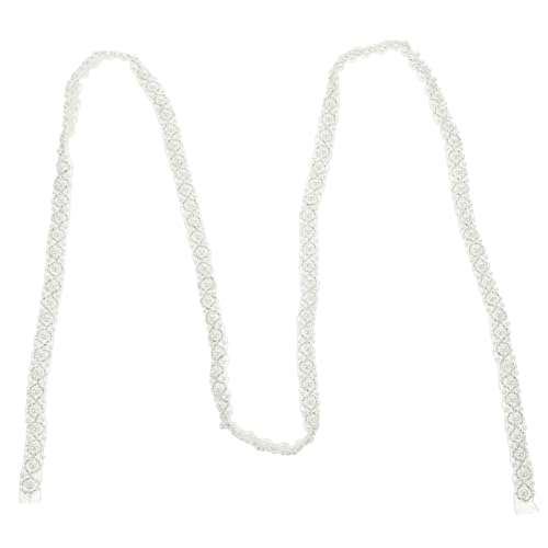 NUSITOU Kristall Strass Kette Rhombusform Für T Shirt Kragen Aufnäher Für DIY Nähen Ideal Für Hochzeit Und Brautkleid Elegante Weiße Applikation Zum Verzieren von NUSITOU