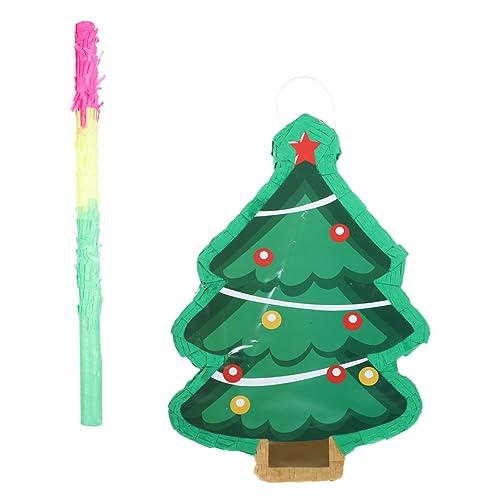 NUSITOU Party Hängende Hängedekoration Dekoration Dekorative Stick Stuffer Weihnachten Kind Piñata Karnevalspinata Party Baumförmige Partygeschenk Weihnachtsfeierzubehör Weihnachtsbaum von NUSITOU