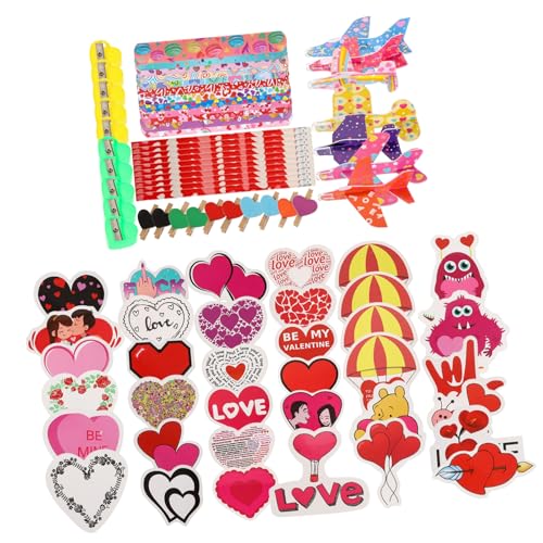 NUSITOU Kindergeschenke Kleinigkeiten Valentinstag Geschenkset Für 1 Set Mit Schreibwaren Für Den Klassenaustausch Für Schüler Kreative Party Favoriten Dekoration Für Den Valentinstag Ideal Für von NUSITOU