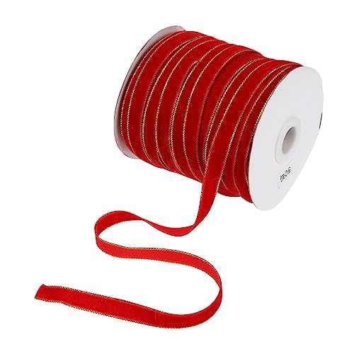 NUSITOU Veloursband Rolle 50 Yards Perfekt Für Weihnachtskranz Dekoration Geschenkverpackung Basteln Und Schleifenherstellung Vielseitig Einsetzbar von NUSITOU