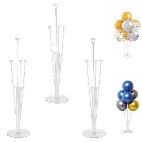 NUWIQ 3 Stück Ballonständer, Ballonhalter, Balloon Stand Kit, Wiederverwendbar Desktop Ballonstäbe, für Partydekorationen, Hochzeitsdekorationen und Geburtstagsdekorationen von NUWIQ