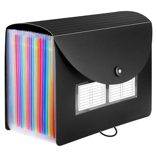 Dokumentenmappe A4, 37 Taschen Erweitern Dateiordner, Fächermappe, Regenbogen Ordner Akkordeon Aktenordner mit Etiketten, Erweitern Ordnungsmappe mit Deckel Dokumentenmappe A4, 37 Taschen Erweitern Dateiordner, Fächermappe, Regenbogen Ordner Akkordeon Aktenordner mit Etiketten, Erweitern Ordnungsmappe mit Deckel von NUWIQ