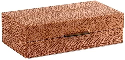 Schlichte Schmuckschatulle, elegante Schmuckschatulle aus Leder, Reise-Schmuck-Aufbewahrungsbox, Geschenke für Damen und Mädchen, Schmuck-Organizer (Farbe: einfarbig, Größe: 7,4 x 13,5 x 25,4 cm) von NVJFDIOHUW8EHRPO