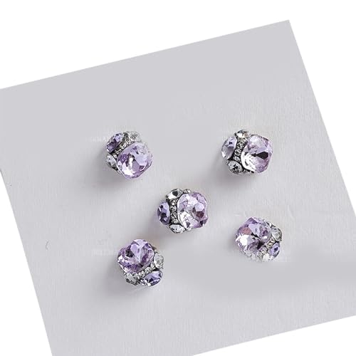 NVOQILIN OralGos 5 Stück Nägel Kunst Charms 3D Nagel Strass Kristall Nagel Edelsteine Nägel Kunst Dekorationen Nagelzubehör für Acrylnägel von NVOQILIN