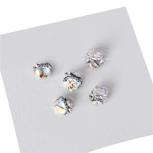 NVOQILIN OralGos 5 Stück Nägel Kunst Charms 3D Nagel Strass Kristall Nagel Edelsteine Nägel Kunst Dekorationen Nagelzubehör für Acrylnägel von NVOQILIN