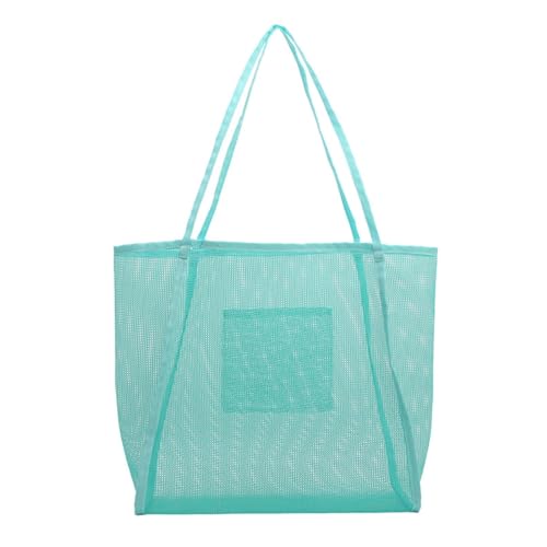 NVOQILIN OralGos modische Strandtasche für Damen, große Kapazität, Handtasche, Netzstoff, Schultertasche, Strandspielzeug, Tasche, Mädchen, Urlaubstasche, Sandspielzeugtasche von NVOQILIN