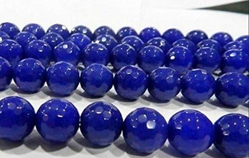 NWPNLXEA Lose Steinperlen, 8 mm facettierte natürliche Blaue Saphir-runde Edelstein-lose Perlen 15 Zoll Pl622 Raumdekoration von NWPNLXEA