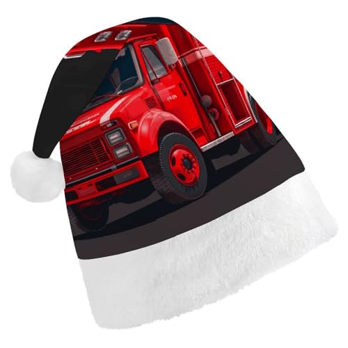 NWTRJ Weihnachtsmütze, rote Auto-Weihnachtsmannmütze, bequem, extra dick, Plüsch, Weihnachtsmütze für Erwachsene, Damen, Herren, Weihnachten, Neujahr, Party, Kopfbedeckung von NWTRJ