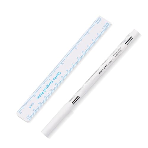 10 x Hautmarker Stift Weiß Marker Stift Hautmarker Positionierungsstift Augenbrauen Werkzeug Chirurgische Hautmarker für Schönheitssalons 10 x Weiß Marker Stift Hautmarkierungsstift Chirurgische von NYCEMAKEUP