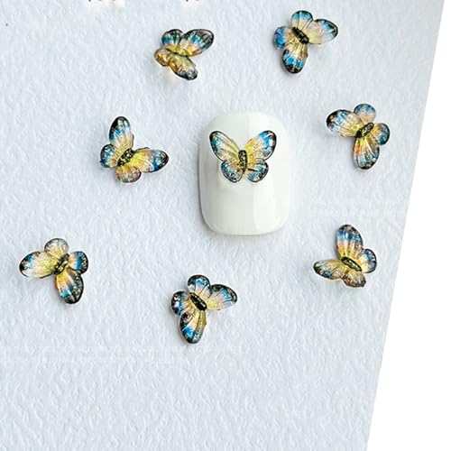30 x Nagelkunst-Strasssteine, Schmetterling, 3D-Glitzer, Nagelkunst-Dekorationen, Nagelschmuck, Nagelkristalle, Nagelkristalle von NYCEMAKEUP