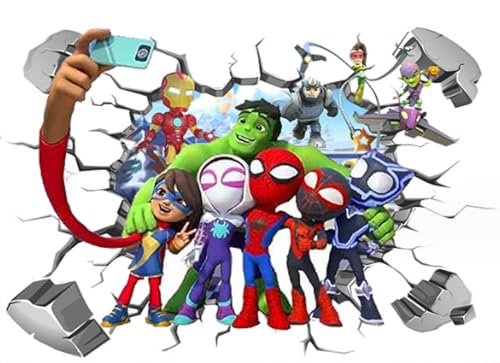 2-stücke Von Avengers Alliance Spider Man Fantastische Freunde Kinderzimmer Dekoration Wandtattoos Cartoon Tapete Selbstklebendes Poster Aufkleber 40,60cm von NYCK