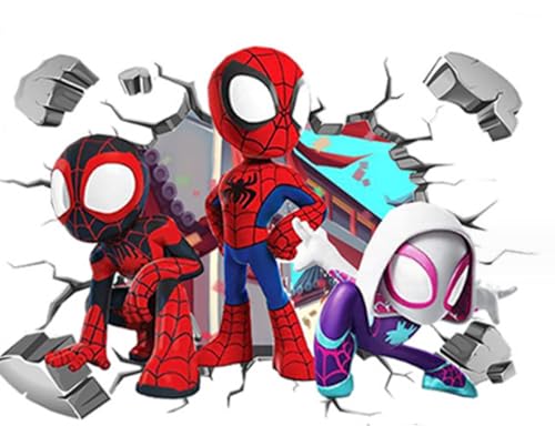 Avengers Alliance Spider Man Wunderbare Freunde Kinderzimmer Dekoration Wandtattoo Cartoon Tapete Selbstklebendes Poster Aufkleber 40,60cm von NYCK