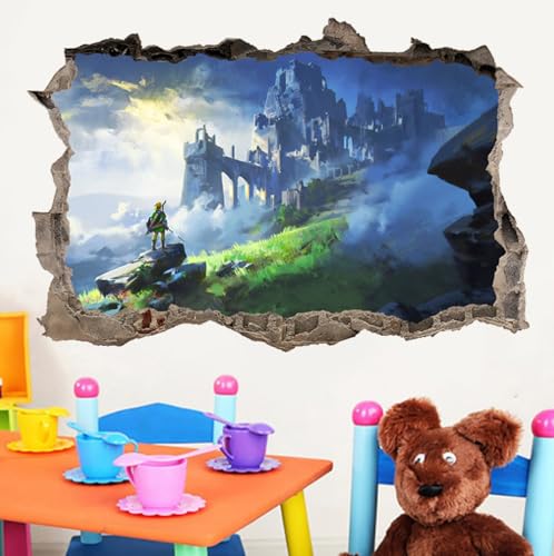 Dreidimensionale Ritter Cartoon Anime Wandtattoo Für Kinderzimmer Abnehmbare Dekorative Wandtattoo Papier 60,90cm von NYCK