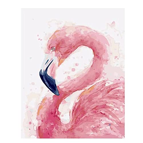 NYIXIA Kreuzstich Stickpackungen Vorgedruckt Set Erwachsene, Flamingo,40×50cm,Stickvorlagen Stickbilder Kreuzstich Stickpackung Sticken Starter Set für Erwachsene Kinder AnfäNger von NYIXIA