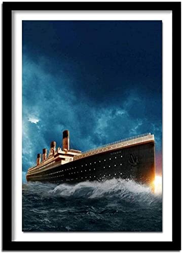 NYIXIA Kreuzstich Stickpackungen Vorgedruckt Set Erwachsene, Titanic,40×50cm,Stickvorlagen Stickbilder Kreuzstich Stickpackung Sticken Starter Set für Erwachsene Kinder AnfäNger von NYIXIA