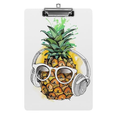 Brille Ananas Klemmbrett Zum Aufhängen Clipboard Hartplatten Klemme Für Papier Dokumente von NYKVTG