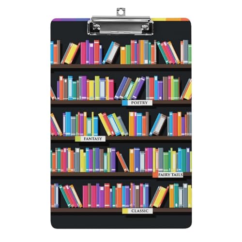 Bücherregal Klemmbrett Zum Aufhängen Clipboard Hartplatten Klemme Für Papier Dokumente von NYKVTG