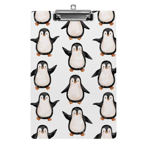 Cartoon Pinguine Klemmbretter A4 Klemmbrettmappe Schreibbrett Zwischenablage Mit Low Profile Clip von NYKVTG