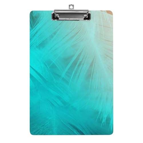 Feder Blau Klemmbrett Zum Aufhängen Clipboard Hartplatten Klemme Für Papier Dokumente von NYKVTG