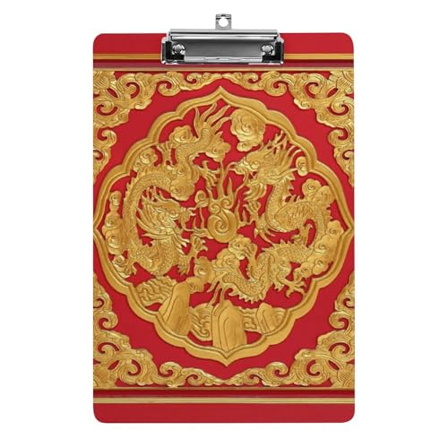 Goldener Drache Klemmbrett Zum Aufhängen Clipboard Hartplatten Klemme Für Papier Dokumente von NYKVTG