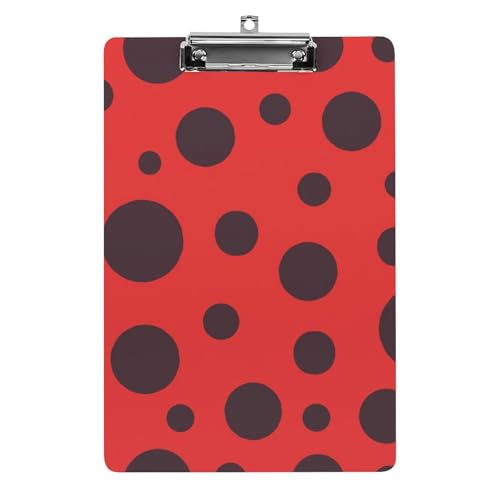 Marienkäfer Dots Klemmbrett Zum Aufhängen Clipboard Hartplatten Klemme Für Papier Dokumente von NYKVTG