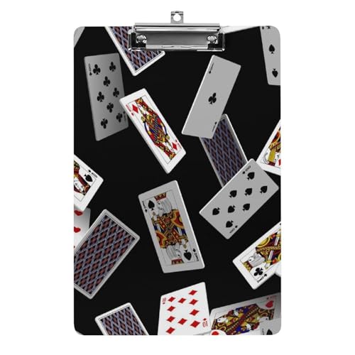 Poker Klemmbretter A4 Klemmbrettmappe Schreibbrett Zwischenablage Mit Low Profile Clip von NYKVTG