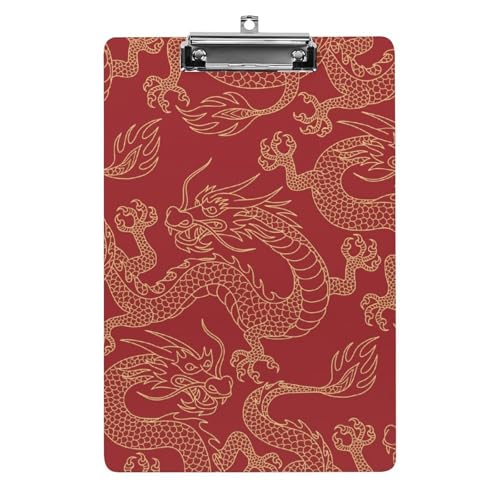 Roter Drache Klemmbrett A4 Schreibbrett Pad Halter Für Büro Klassenzimmer Restaurants Roter Drache Klemmbrett A4 Schreibbrett Pad Halter Für Büro Klassenzimmer Restaurants von NYKVTG