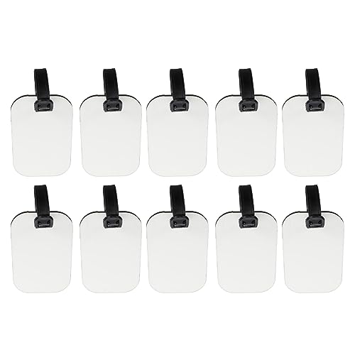 10 Stück Sublimations-Gepäckanhänger aus weißem MDF, doppelseitig bedruckbar, auffällige leere Gepäckanhänger für selbstgemachte Reisekoffertaschen (A2) von NYSUZHOUJI