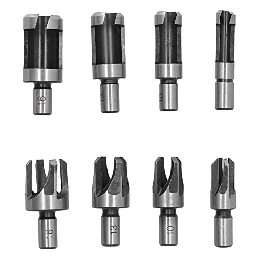 8-teiliges Holzstopfen-Bohrer-Set aus Kohlenstoffstahl, Industrie-Fass-Klauen-Typ, robuster Holzschneider, elektrische Bohrmaschine, Holzbearbeitungs-Bohrer-Set von NYSUZHOUJI