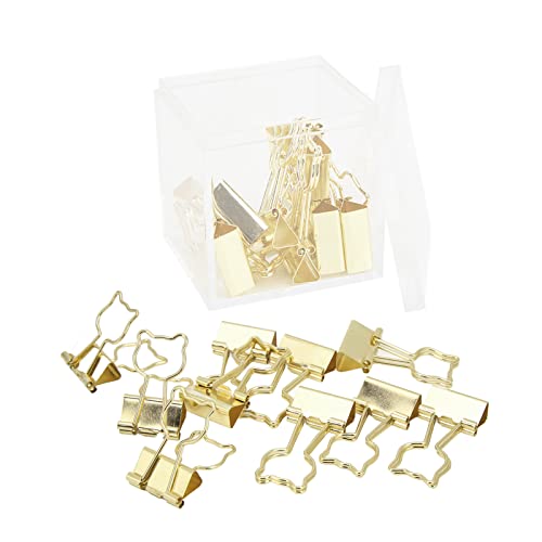 Kleine Clips, kleiner Bär, Metall, multifunktional, praktisch, Souvenirs, robust, robust, multifunktional, kleine Büroklammern (Gold) von NYSUZHOUJI