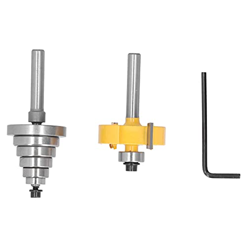 Rabbet-Fräser-Bit-Set, 1 4-Zoll-Schaft, 6 Bearounds, Holzbearbeitungswerkzeuge von NYSUZHOUJI
