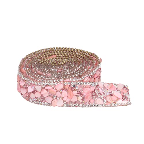 Strass-Band, Dekoration, Kleidung, Hochzeitstorte, schönes Design für Partys (rosa Kies) von NYSUZHOUJI