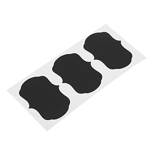 Tafelaufkleber Organizer Tags Flaschenbezeichnungen 36 PCs Set für Küchengläser Pantry Schwarz von NYSUZHOUJI