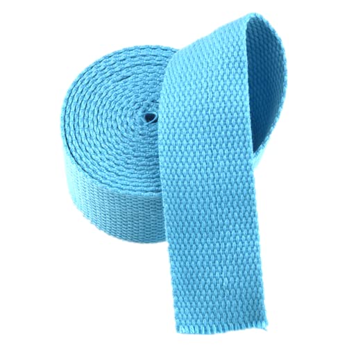 NYTTSHWRDAS Gurtband, Polypropylen-Gurtband Cotton Webbing Upholstery Webbing,Heavy Duty Cotton Webbing Straps for Bags(Blue,25MM) von NYTTSHWRDAS