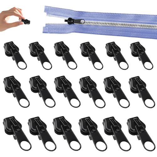 18 Stück Zipper Pull Fixer,Reißverschluss Schieber Ersatz,Reißverschluss Reparaturset,Reißverschluss Ersatz Zipper,Abnehmbare Reißverschluss Zipper,Für Die Reißverschlussreparatur. von NYZQIW