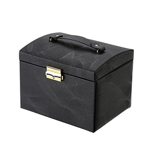 NZpost Aufbewahrungsbox für Schmuck aus PU-Leder, tragbare europäische Schmuckschatulle, praktische Schmuckschatulle mit Schublade (D 17,5 x 13,5 x 12 cm) von NZpost