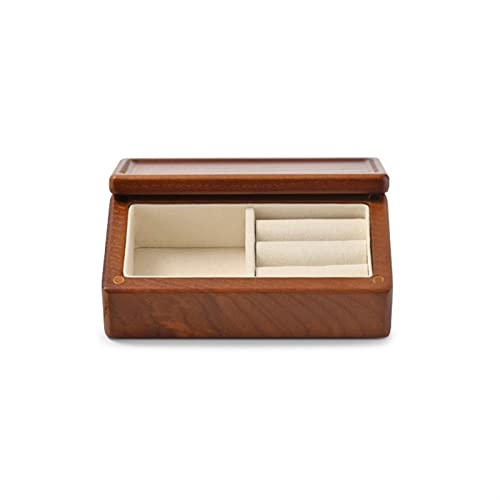 NZpost Schmuckschatulle 2 in 1 Multifunktions-Schmuckschatulle aus Weidenholz für Ringe mit Schmuck-Organizer aus Mikrofaser, individuell anpassbar von NZpost