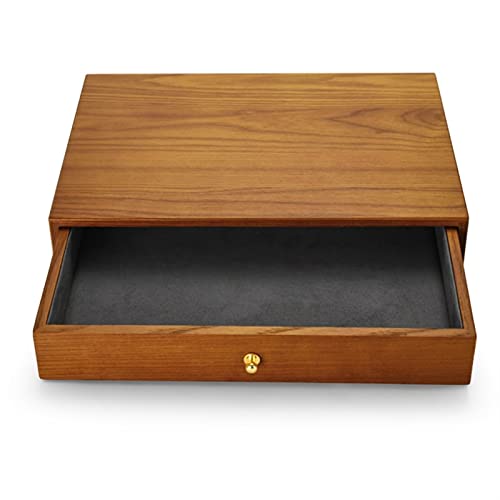 NZpost Schmuckschatulle 2022 Schubladentyp Schmuck-Organizer-Etui Staubdichte Aufbewahrungsbox für Armreife, Ringe und Halsketten aus Holz mit Mikrofaser von NZpost