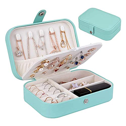 NZpost Tragbare Mini-Schmuckschatulle, Reise-Schmuck-Organizer, Schmuck-Aufbewahrungstaschen für Halsketten, Ohrringe, Ringe, Armbänder von NZpost