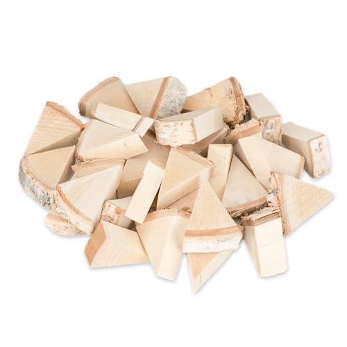 NaDeco Birkenstamm Ecken ca. 5-6cm 400 Birkenholz Keile Birken Stücke Birkenscheiben Stück Birken Dreieck Holz Stücke Dekoholz Deko Holz von NaDeco