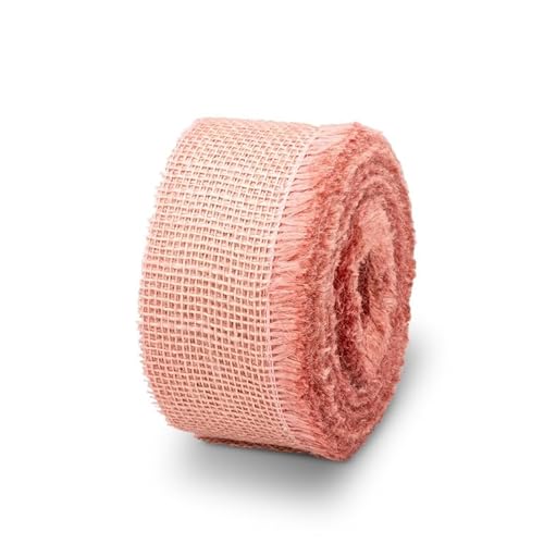 NaDeco Dekoband Jute 25 Meter, Breite 60mm, 15 Farben zur Auswahl1 | Jute Band | Juteschnur | Jute Wickelband | Flaschen Band | Hochzeitsdekoration | Tischdekoration, Farbe:Pearl von NaDeco