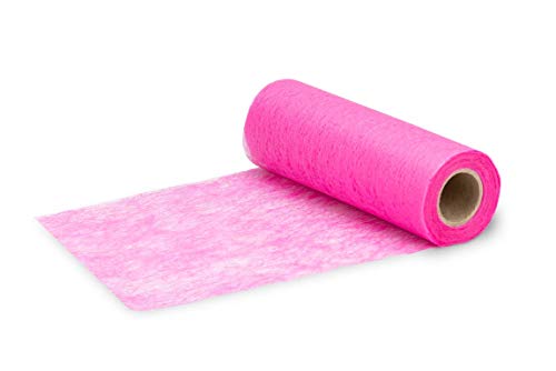 NaDeco Vlies Band Breite 23cm Länge 20 Meter 20 Farben zur Auswahl Tischband Vliesband Deko Tischband Tischläufer Geschenkband Dekorationsband Hochzeitsdekoration, Farbe:Pink von NaDeco