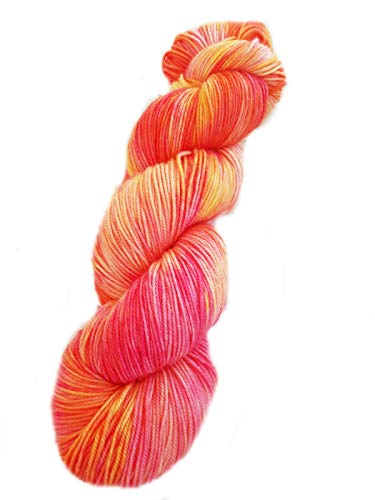 Sockenwolle Bamboo Superfine handgefärbt - peach - auf 60% Schurwolle / 25% Bambus aus Viscose / 15% Polyamid (Australische Schurwolle 22 Mikron, mulesingfrei)100 g / 400 m von NaRoKnit