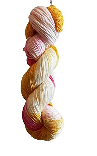 Sockenwolle Fine Cotton handgefärbt - 100 g/416 m - 50% Schurwolle / 25% Baumwolle / 25% Polyamid (südamerikanische Schurwolle 24 Mikron) von NaRoKnit