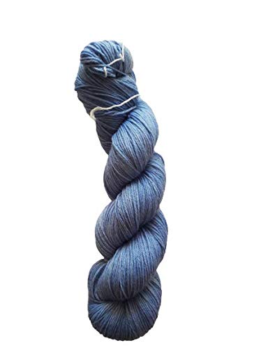 Sockenwolle Superfine handgefärbt - royalblue - 75% Schurwolle / 25% Polyamid - Australische Schurwolle 22 Mikron 100 g ca 400 m von NaRoKnit