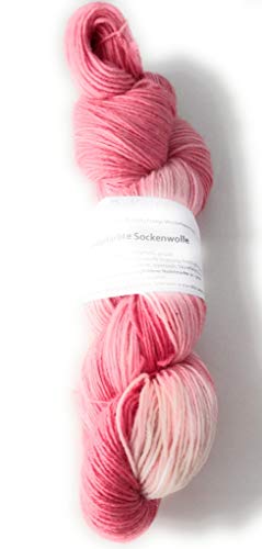 Sockenwolle handgefärbt 100 g ca 420 m 75% Wolle/25% Polyamid von NaRoKnit