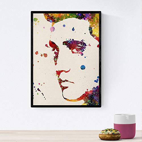 Nacnic Poster Bild von Elvis Presley. Aquarell Design Poster mit Prominenten, Schauspielern, Musikern und bekannten Charakteren. A4-Format von Nacnic