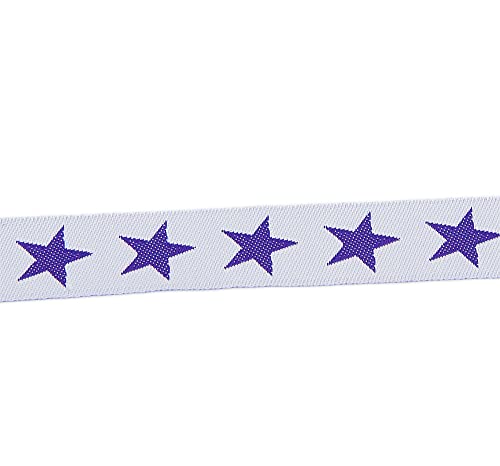 Band Webband Nähband Stoffband Sterne lila 100 cm - Band zum Basteln und Nähen von Nadeltraum