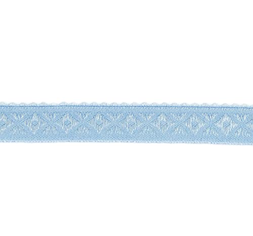 Band elatisches Schrägband Jacquard Nähband Stoffband altblau 100 cm - Band zum Basteln und Nähen von Nadeltraum